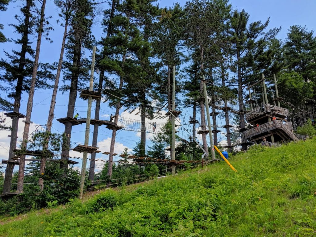 Ropes course at Cranmore 
