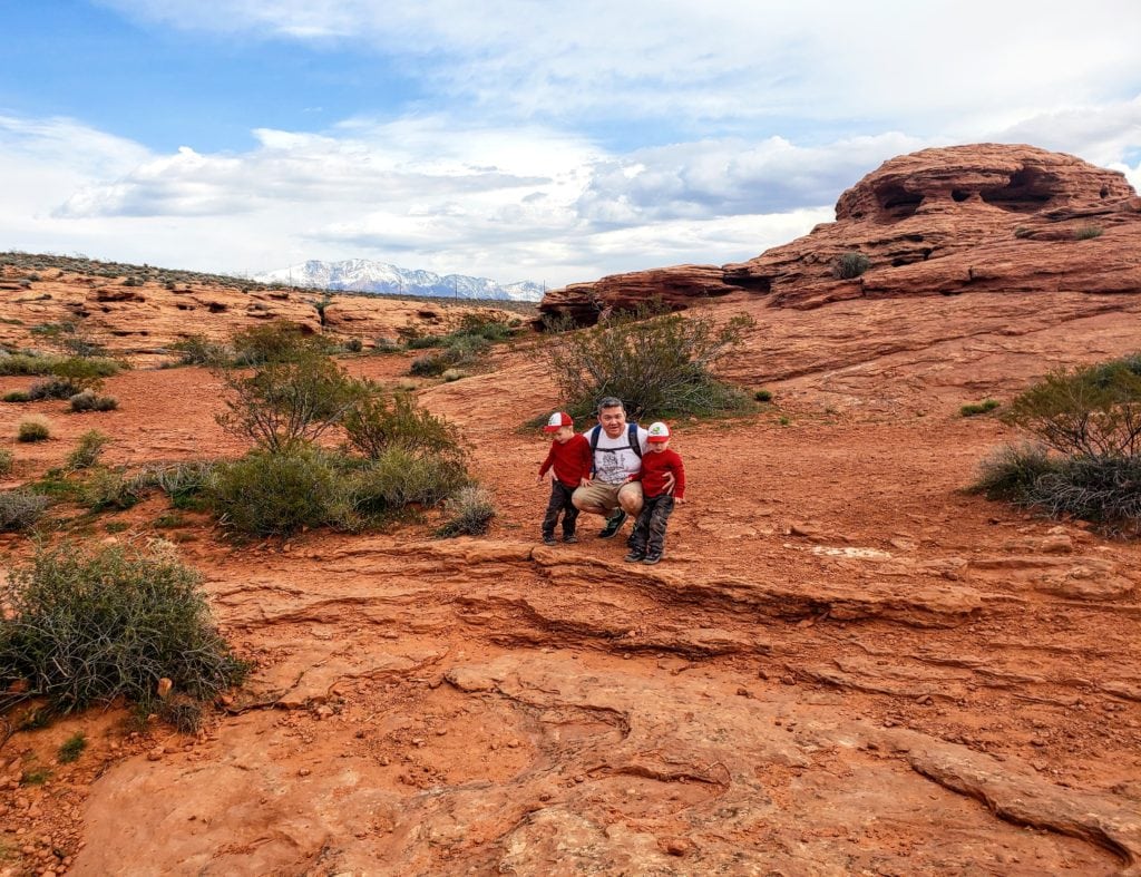 Snow Canyon with family