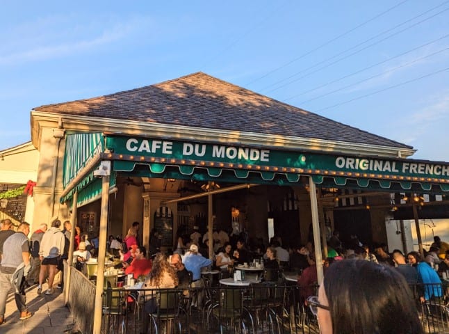 The world famous Cafe Du Monde in New Orleans